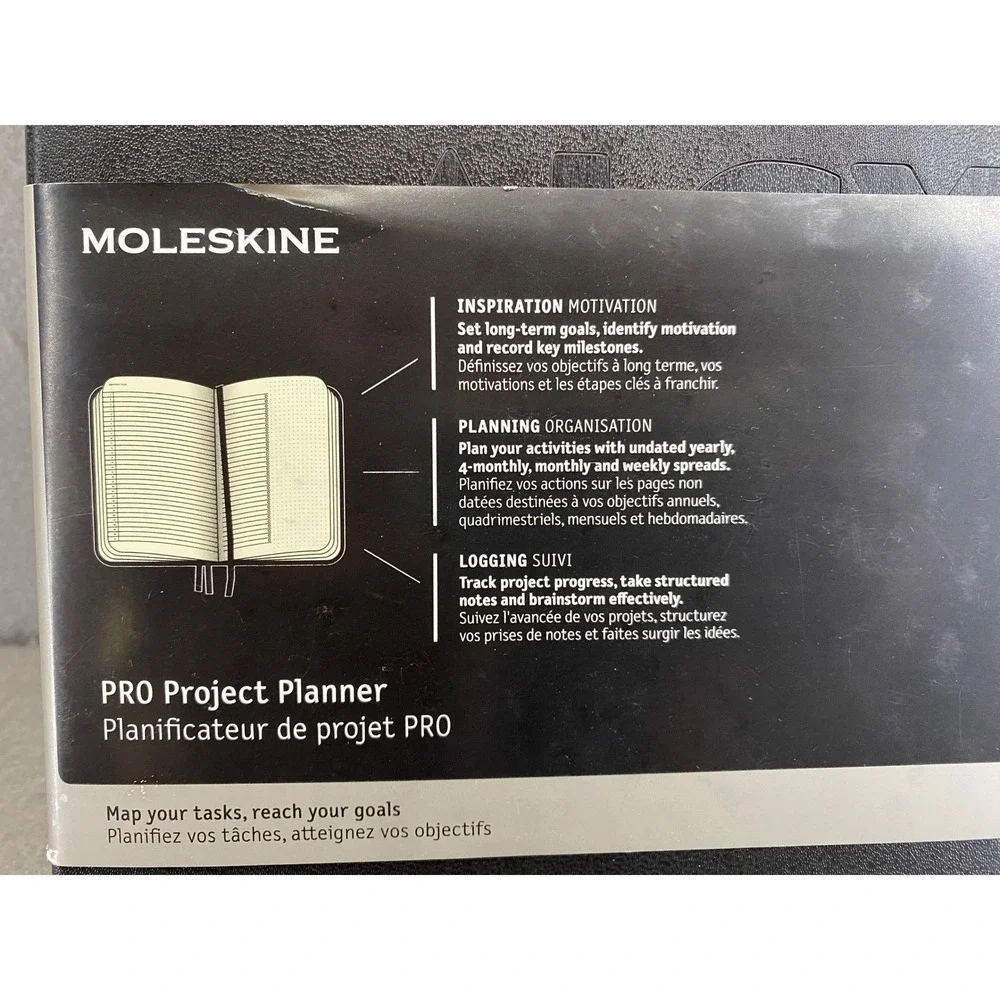 Moleskine Project Planner Undated Black Hard  PRO 7.5 x 10